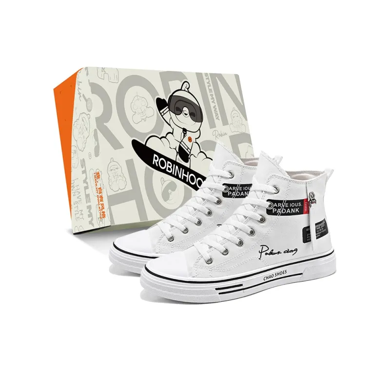 ROBINHOOD Anti-Slip And Wear-Resistant Height Increasing High-Top Canvas Shoes Men's-21