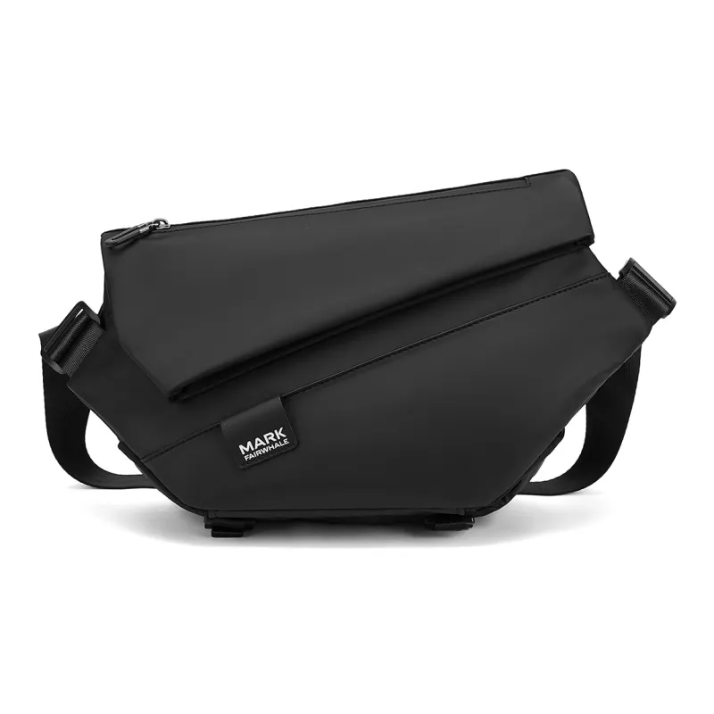 FAIRWHALE PU Sling Bag, Crossbody Bag, Messenger Bag Tubas Unisex Black-1