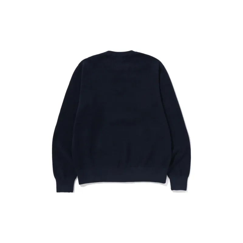 Bape College Waffle Crewneck Sweater-5