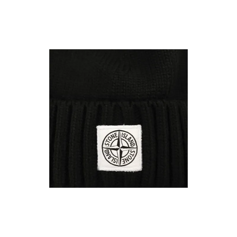 STONE ISLAND Logo Patch Ribbed Beanie-2