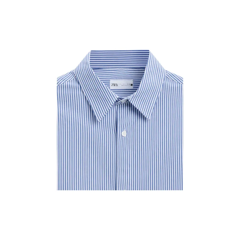 ZARA Shirts Men Blue/White-6