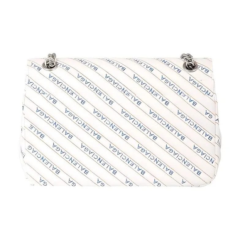 Balenciaga Leather Pillow Bag Shoulder Bag Crossbody Bag Women's White-1