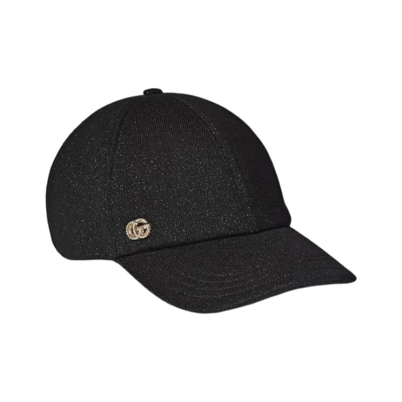 GUCCI Wool Baseball Caps Women's Black-1
