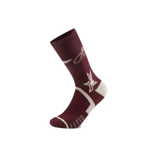 LiNing CBA All Star Collection Professional Basketball Collection Knee High Socks Unisex 1 Pack Red