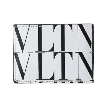 Valentino Leather Card Holder Men's White