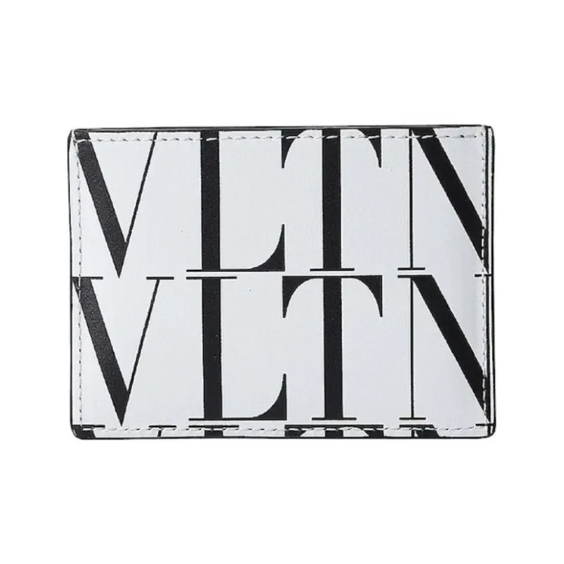 Valentino Leather Card Holder Men's White-0