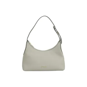 Furla Danae Leather Shoulder Bag Small Size Women's Gray
