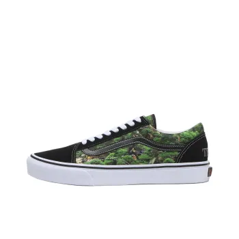 TRADMAN'S BONSAI x Vans Old Skool Anti Slip Wear Resistant Low Top Skateboard Shoes Unisex Green Black