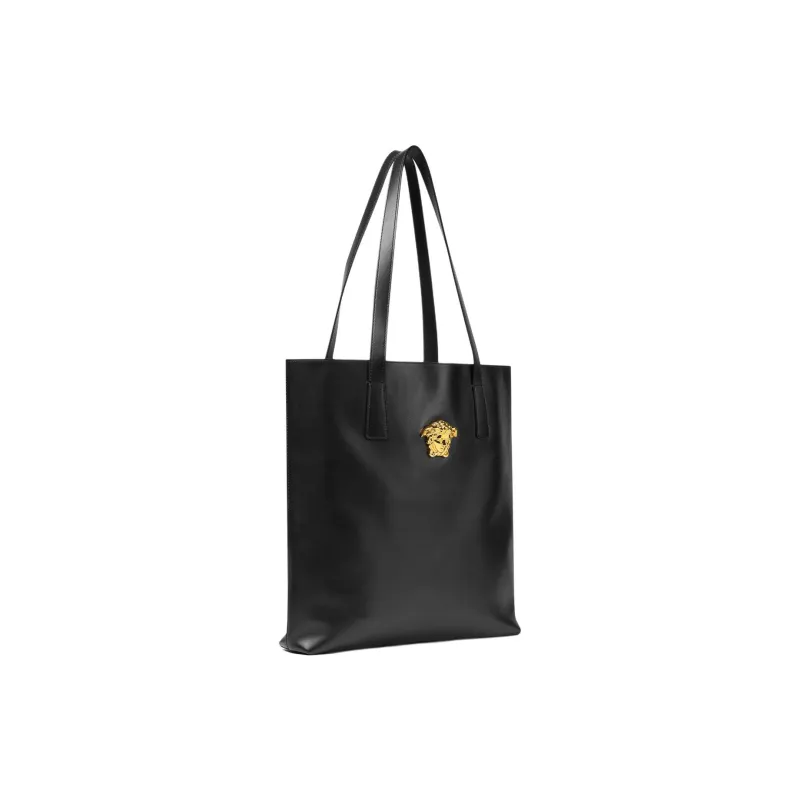 FANSIZHE La Medusa Calfskin Tote Bag, Shopping Bag, Handbag, Shoulder Bag Unisex Black-1
