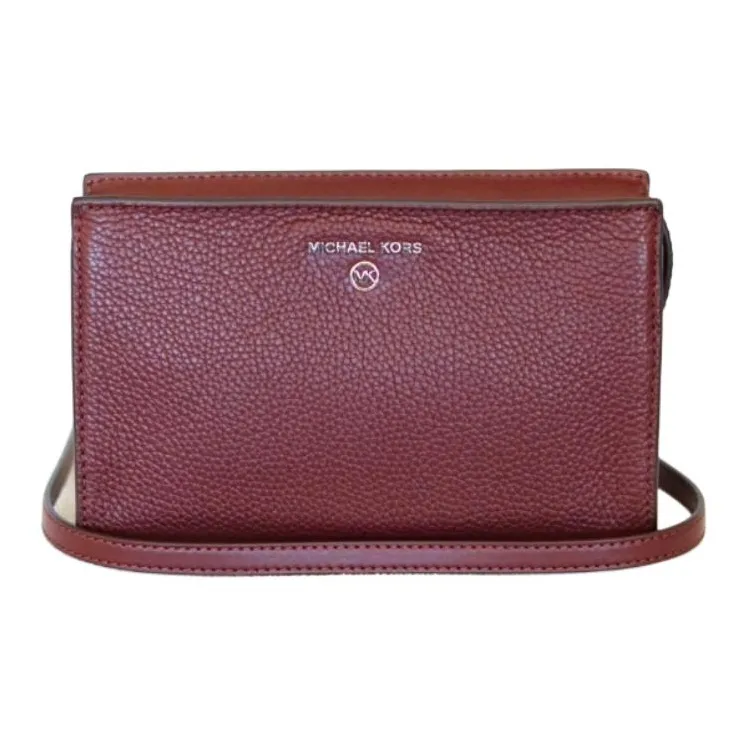 MICHAEL KORS Valerie Genuine Leather Shoulder Bag Women's Honey Red-0