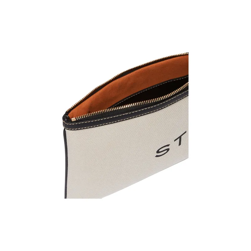 Stella McCartney Cotton Canvas Clutch Women's Beige-3