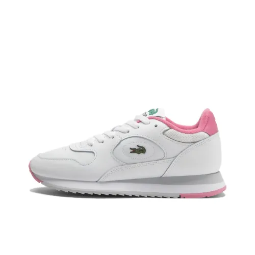 LACOSTE Linetrack Low-Top Casual Shoes Women's White Pink