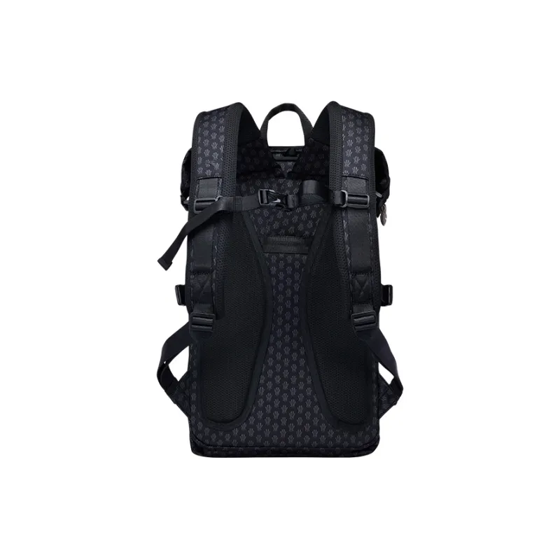 Anta Irving Series Flyknit Jacquard Fabric Backpack Regular Unisex Basic Black-2