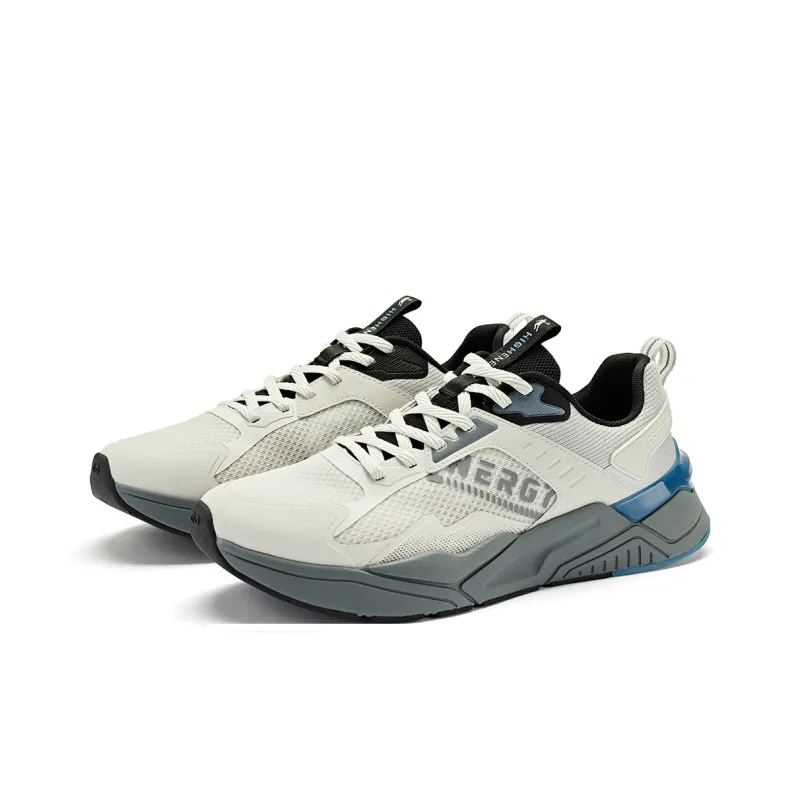 QIAODAN Slip Resistant Low Top Running Shoes Men's Gray-2