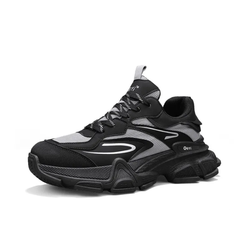 JANECO Anti Slip Wear Resistant Low Top Chunky Sneakers Men's-2