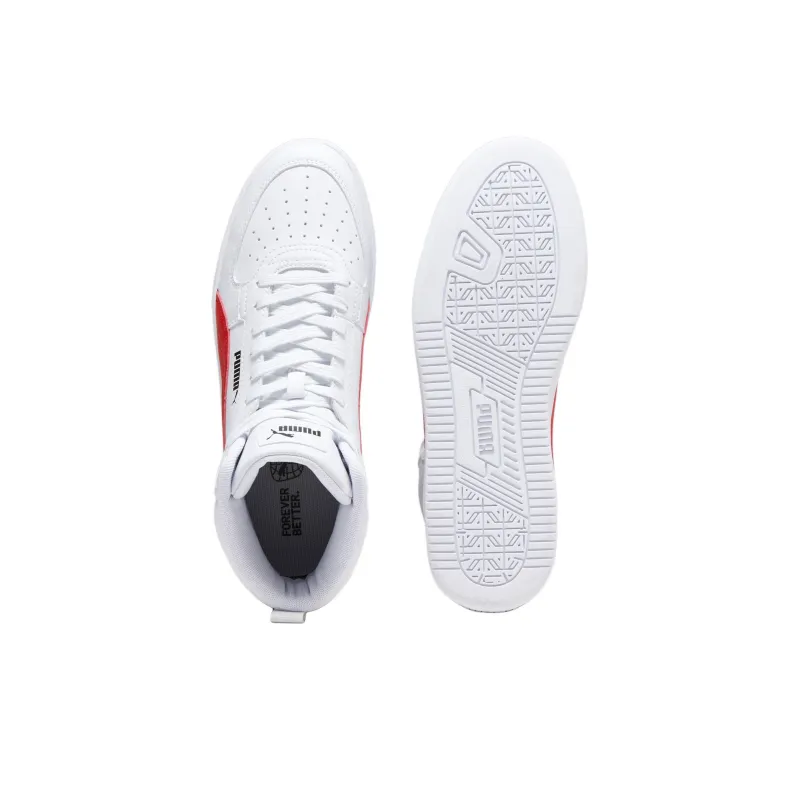 PUMA Smash Vulc V3 Anti-Slip Wear-Resistant High-Top Skateboard Shoes Unisex White-2