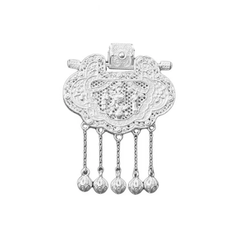 AITAO Pure Silver Pendant 999 Fine Silver Unisex-0
