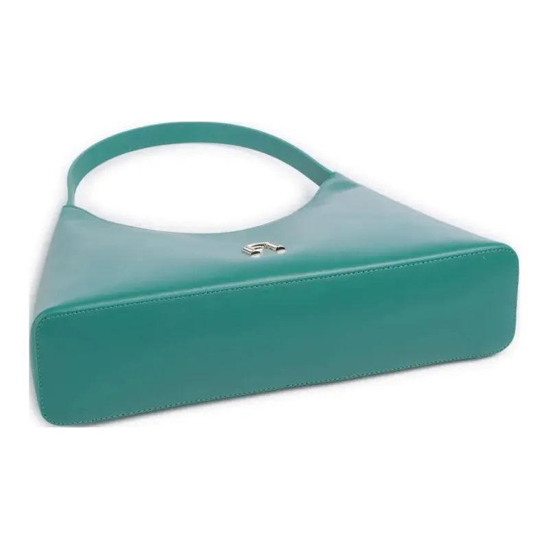 Furla Diamante Leather Shoulder Bag Small Size Women's Green-2
