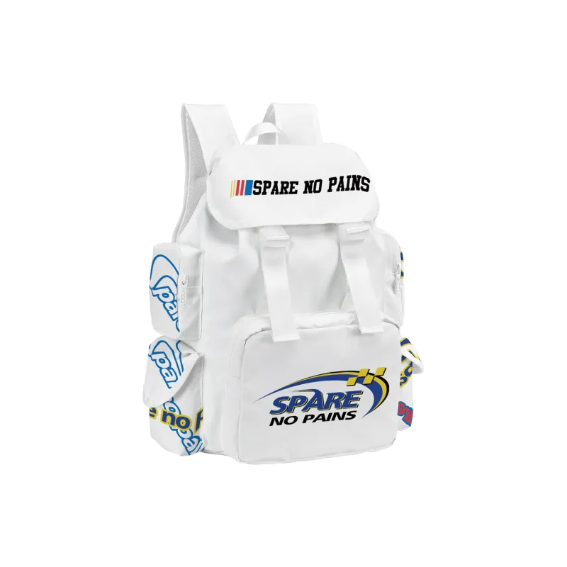 COEXISTENCE Polyester Commute Travel Versatile Backpacks Large Size Unisex White-28