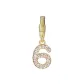 Numbers 6 Pendant (Pendant Chain Not Included)