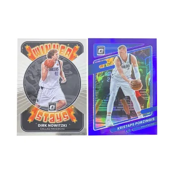 PANINI 2021 22 Mavericks Nowitzki Porzingis Dirk Sports Cards 2 Pcs