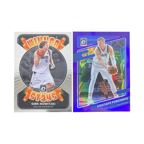 PANINI 2021 22 Mavericks Nowitzki Porzingis Dirk Sports Cards 2 Pcs