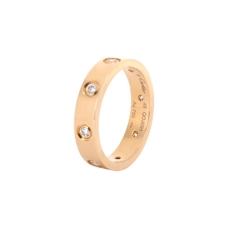 CARTIER Love Rings 18K Rose Gold Rings Unisex-0