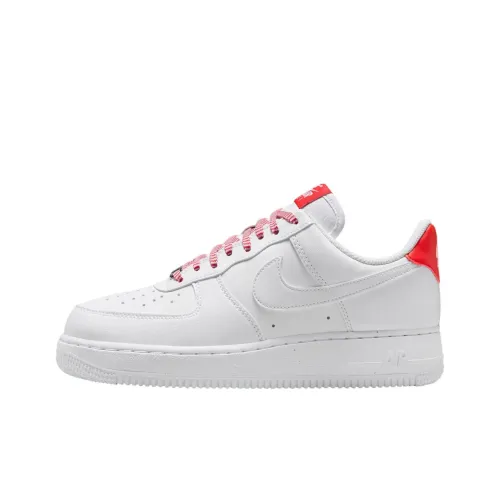 Nike Air Force 1 Low '07 White Pink Foam Metallic Silver Light Crimson Women's