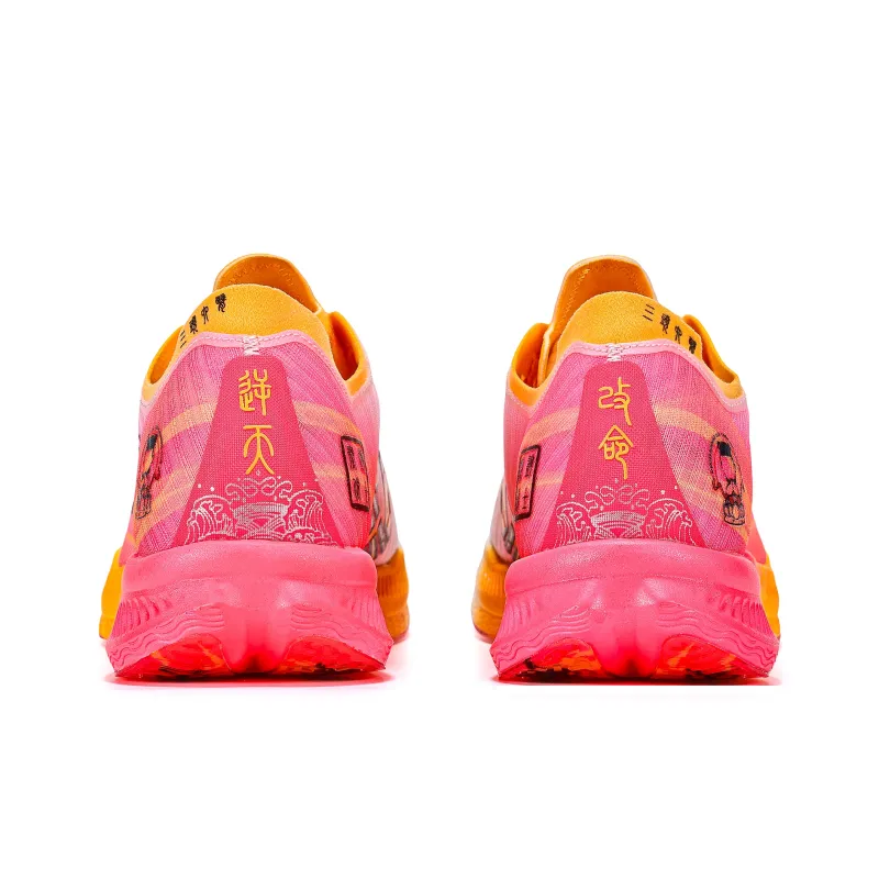 CLERSES Running Shoes Unisex Low Top Neon Pink-5