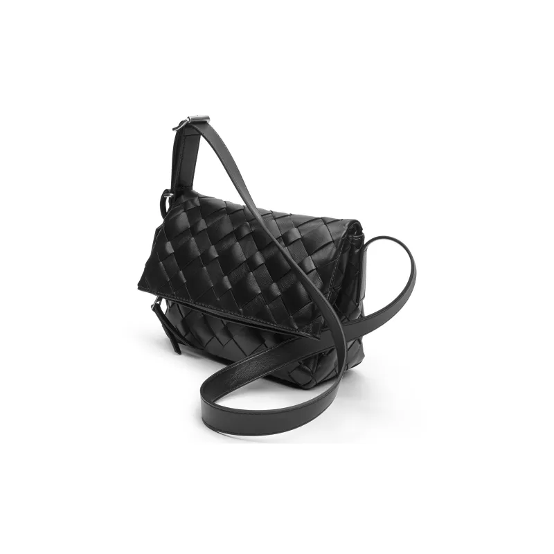 CHARLES&KEITH PU Crossbody Bags Medium Size Women's Noir Black/Chocolate-2