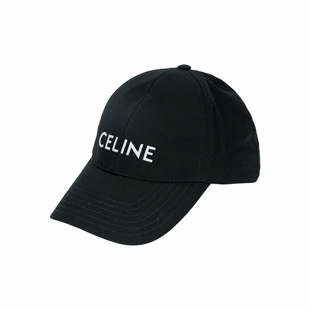 CELINE Cotton Polyester Baseball Caps Unisex Black-0