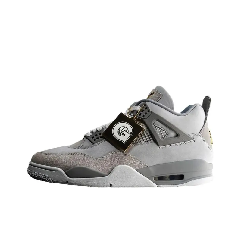 Jordan Air Jordan 4 Anti-Slip Wear-Resistant Low-Top Basketball Shoes Unisex Gray-0