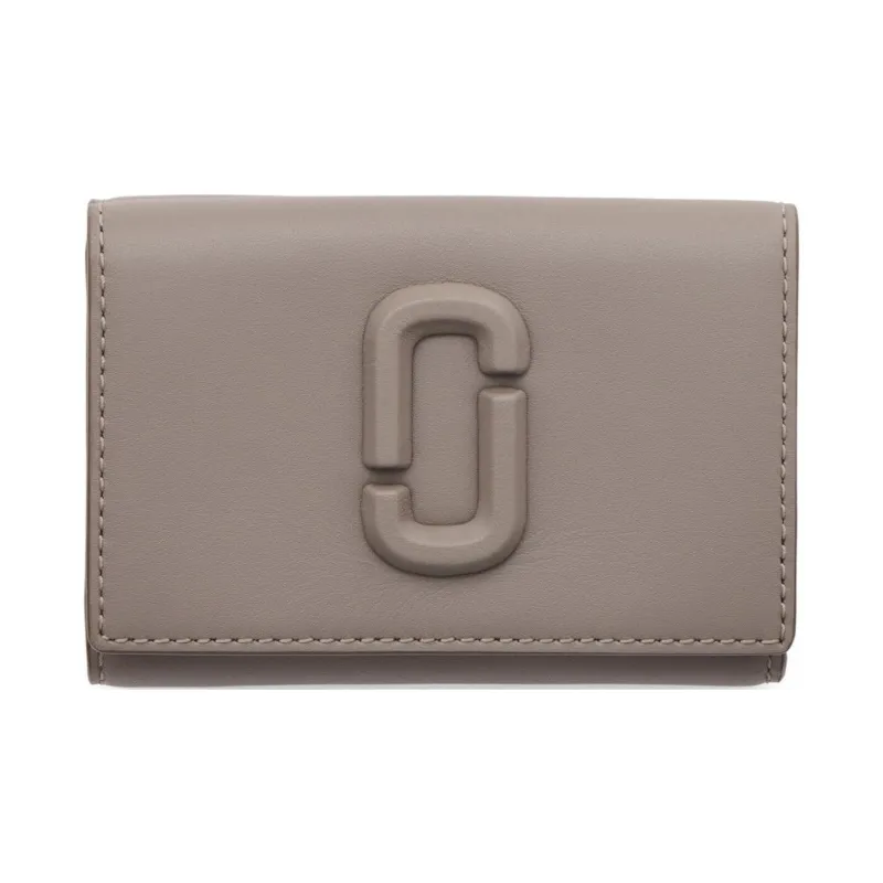 MARC JACOBS Cow Leather Wallet Women's Gray-0