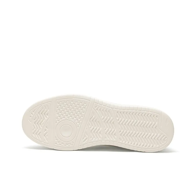 LiNing Lightweight Breathable Slip-Resistant Low-Top Skateboard Shoes Women's Beige White Green-5