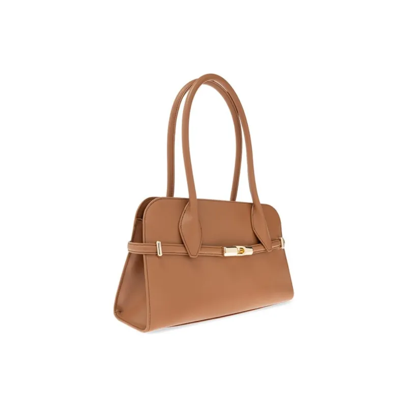 Furla GOCCIA Leather One Shoulder Handbag Medium Size Women's Brown-1