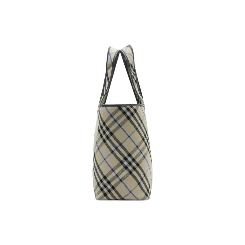 Burberry Cotton Tote Bag, Shopping Bag, Shoulder Bag Medium Size Women's Blue & Gray-2