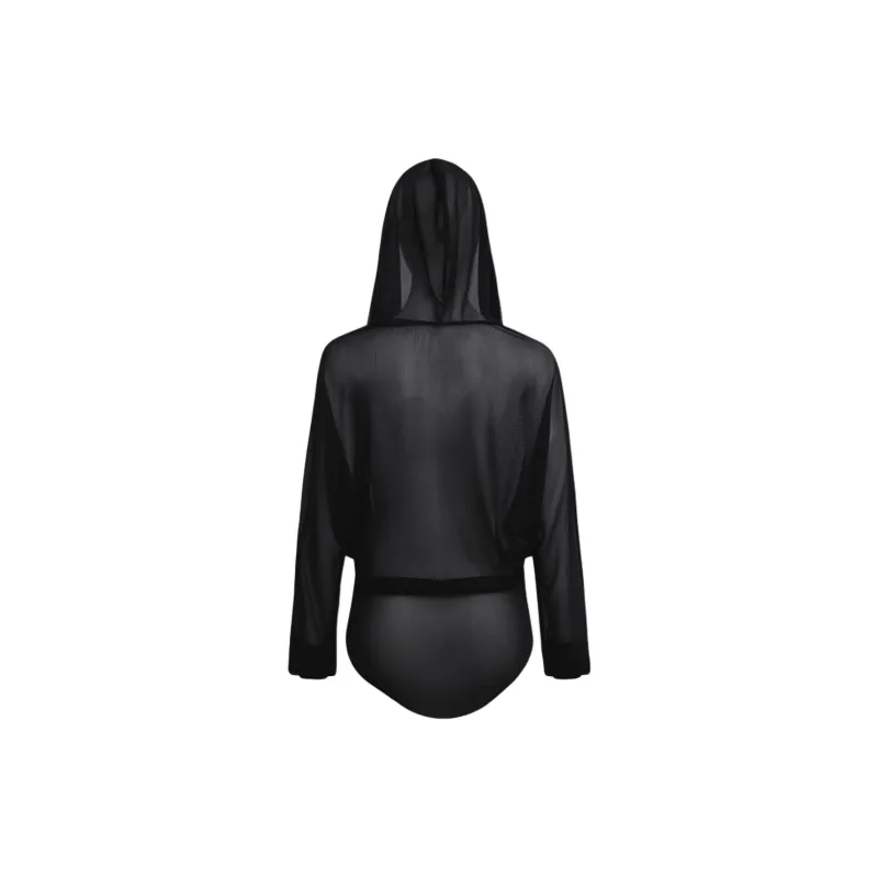 Alaia Fine Knitted Hooded Bodysuit-1