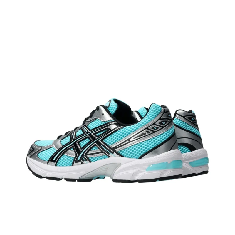 Asics Gel 1130 Slip Resistant And Breathable Low Top Casual Running Shoes Unisex Silver Green-3