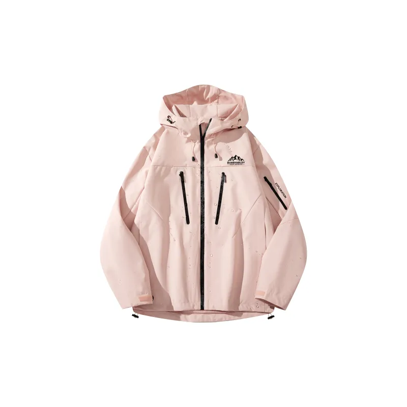 BOBBY ABLEY Water-Resistant Windproof Wear-Resistant Windbreaker Jacket Unisex Dragon Scales Yellow-12