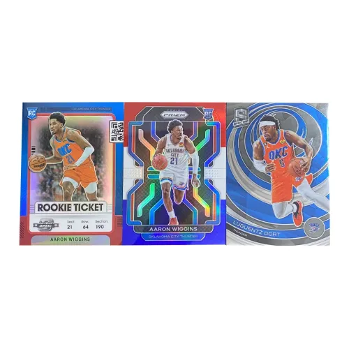 PANINI 2022 Thunder, Aaron, Wiggins, Rising Stars, Tricolor Fold 2023 Dort, Spectrum Sports Cards 3 Pcs