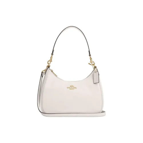 COACH Teri Cow Leather Portable Crossbody Bag Shoulder Bag Large Size Women's Chalk White