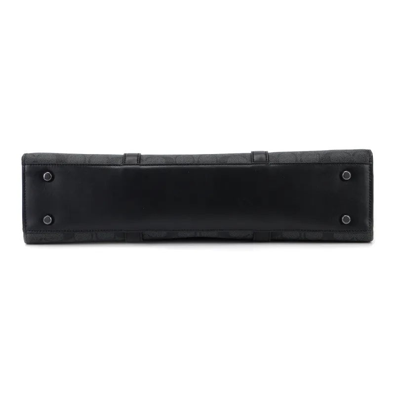 COACH Graham PVC Briefcase Portable Crossbody Bag Shoulder Bag Large Size Men's Black-6