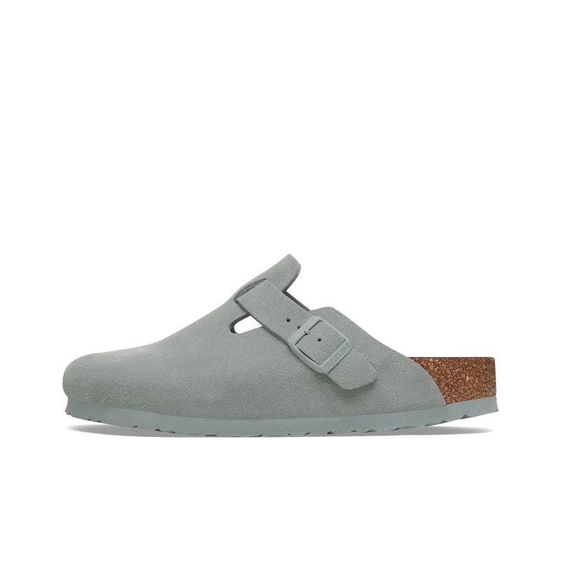 Birkenstock Boston Suede Leather 'Pure Sage'-0