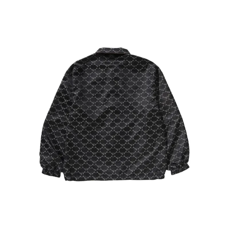 Bape Solid Camo Jacquard Nylon Reversible Coach Jacket-5