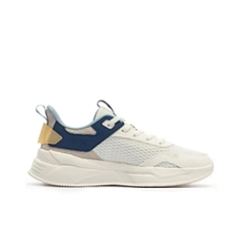 361° Abrasion Resistant Breathable Low Top Casual Shoes Men's White Blue-1