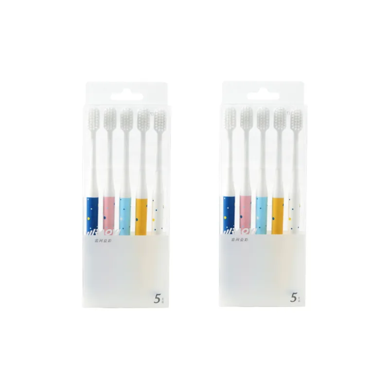 CHENYISHENG Creative Cartoon Spinning Print Soft Bristle Toothbrush 5 Pack For Home Use Adults With Small Heads-11