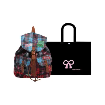 HACIN Nylon Backpack Regular Women's Red Plaid/Red Blue Plaid/Green Plaid