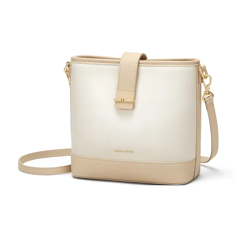 CNOLES Cow Leather Shoulder Bag, Crossbody Bag Regular Women's Nut-1