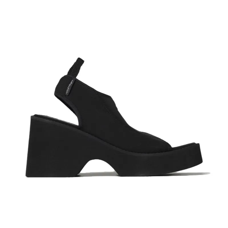 COURREGES Logo Embroidered Open Toe Sandals Women's-1