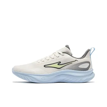 Erke Cushioning Rebound Wear Resistant Low Top Casual Running Shoes Men's Microcrystal White Steel Gray